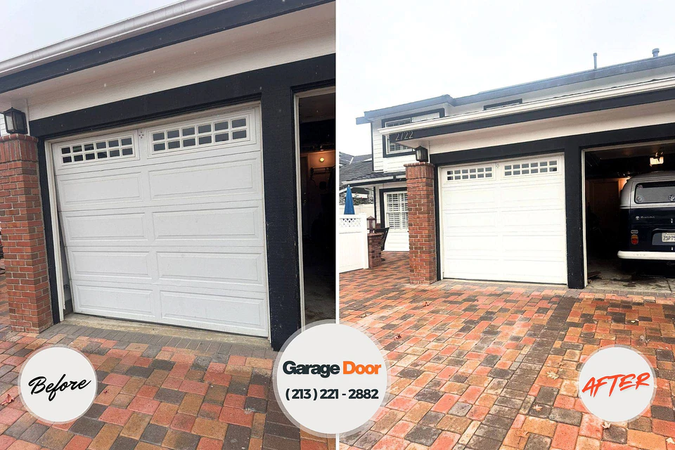 Before and after: garage door repair Cuyahoga County